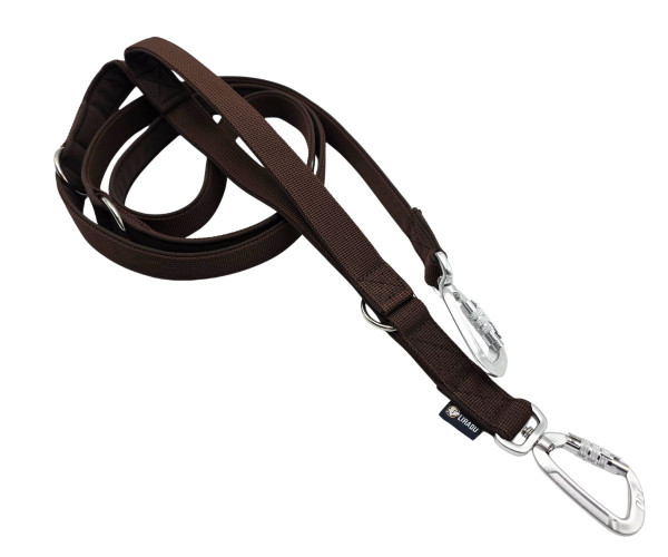 Führleine "Safety" mit Kurzführer Pur Braun