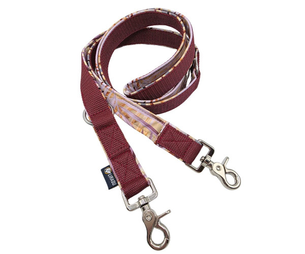 Softshell-Leine Bordeaux/Goldener Farn