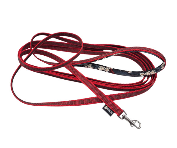 Langlaufleine MINI Rot/Singvogel